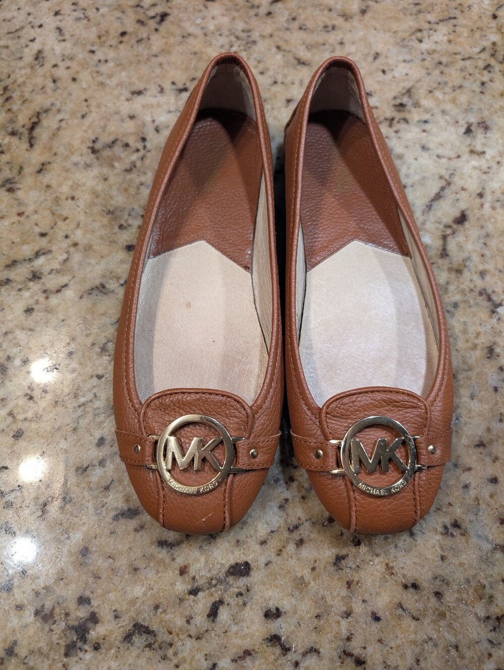 Michael Kors Ballerina Slippers Shoes Tan Sz 10